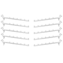 White gridwall display arm with 6-ball design for merchandising