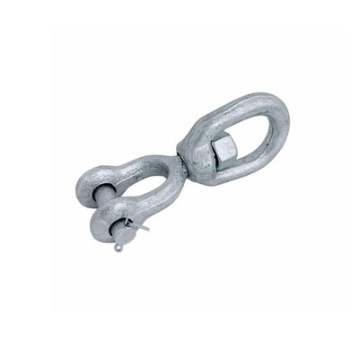 4 Pcs 1/2" Jaw & Eye Swivel for Marine Boats – Hot Dipped Galvanized Mooring Connector, 3,600 lbs WLL, Eye Eye Swivel