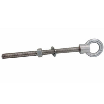 Marine T316 Stainless Steel 1-1/4" x 18" Shoulder Eye Bolt 9,000 Lbs WLL