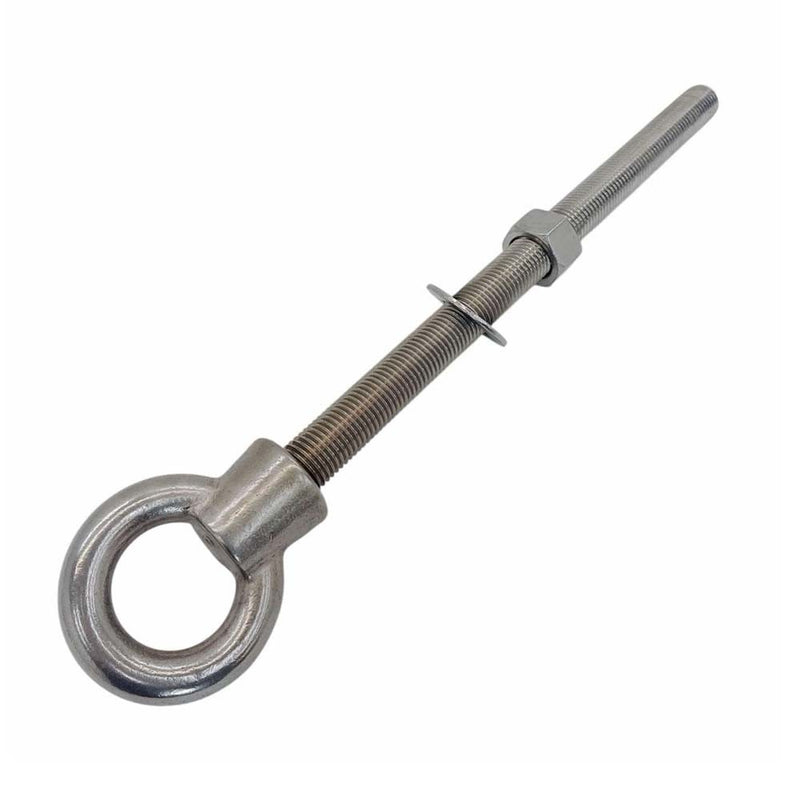 Marine T316 Stainless Steel 1-1/4" x 18" Shoulder Eye Bolt 9,000 Lbs WLL