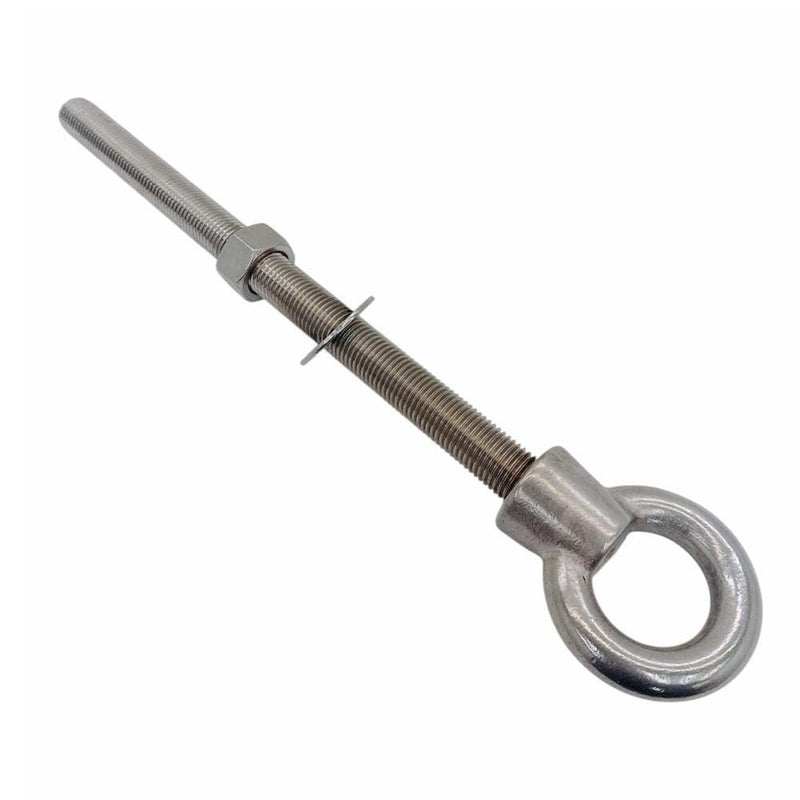 Marine T316 Stainless Steel 1-1/4" x 18" Shoulder Eye Bolt 9,000 Lbs WLL