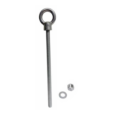 Marine T316 Stainless Steel 5/8" x 12" Shoulder Eye Bolt 3,200 Lbs WLL