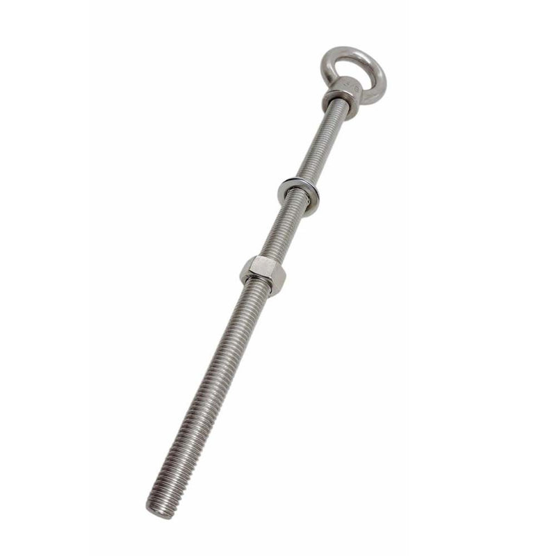 Marine T316 Stainless Steel 5/8" x 12" Shoulder Eye Bolt 3,200 Lbs WLL