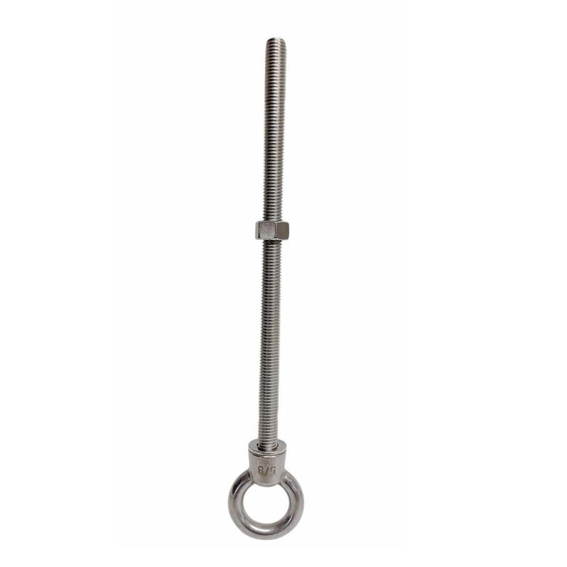 Marine T316 Stainless Steel 5/8" x 12" Shoulder Eye Bolt 3,200 Lbs WLL