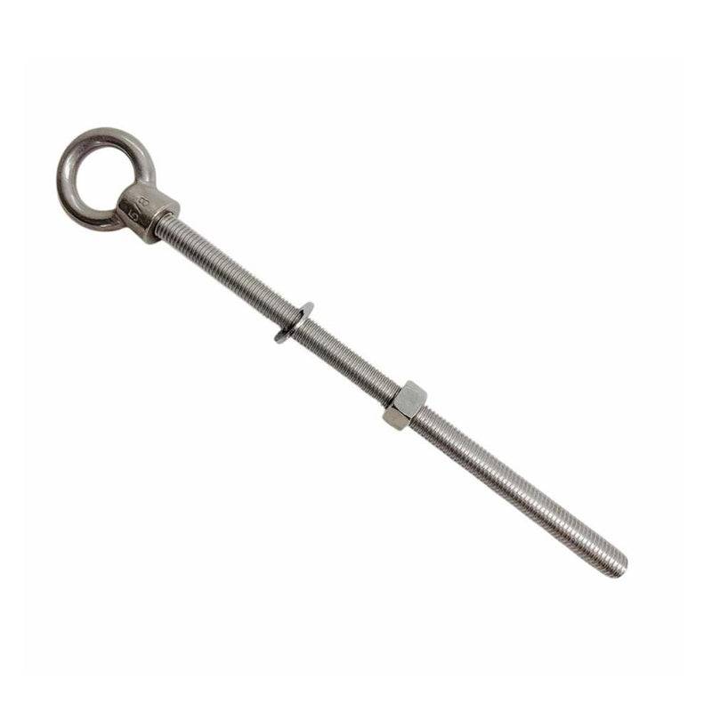 Marine T316 Stainless Steel 5/8" x 12" Shoulder Eye Bolt 3,200 Lbs WLL
