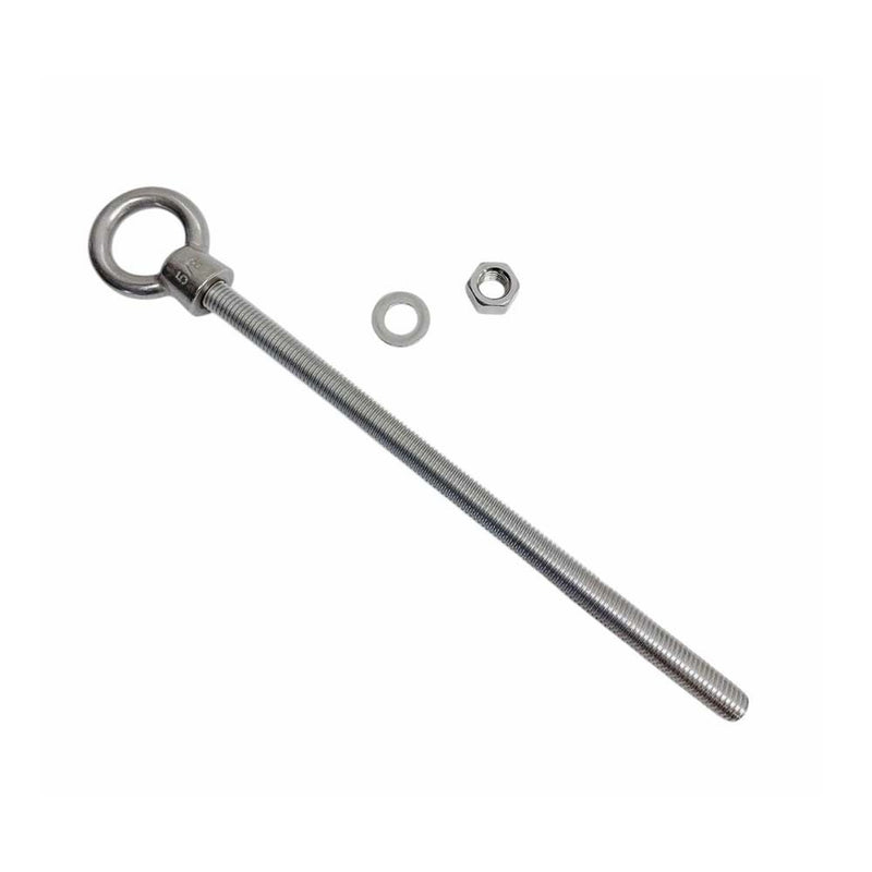 Marine T316 Stainless Steel 5/8" x 12" Shoulder Eye Bolt 3,200 Lbs WLL