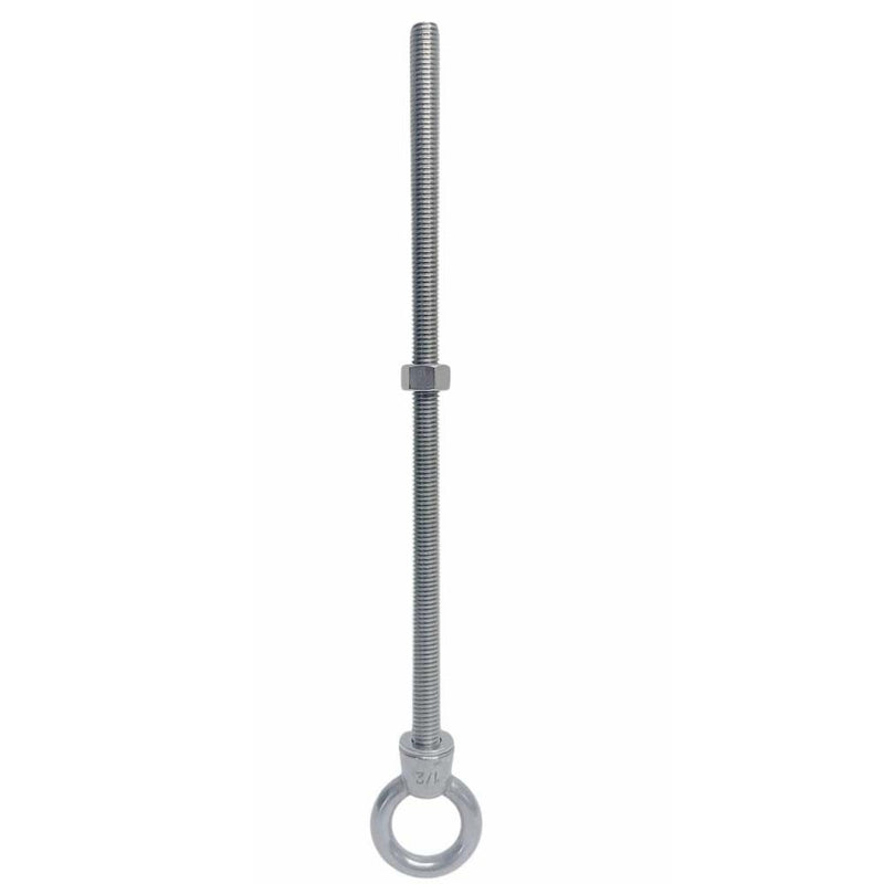 Marine T316 Stainless Steel 1/2" x 12" Shoulder Eye Bolt 2,000 Lbs WLL