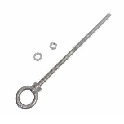 Marine T316 Stainless Steel 1/2" x 12" Shoulder Eye Bolt 2,000 Lbs WLL