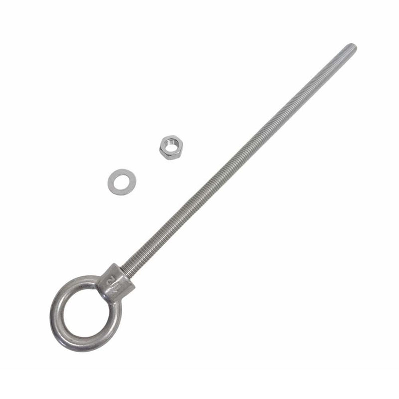 Marine T316 Stainless Steel 1/2" x 12" Shoulder Eye Bolt 2,000 Lbs WLL