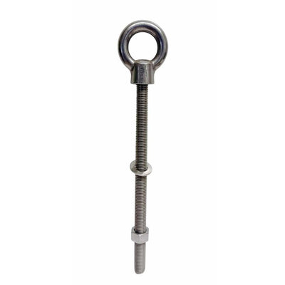 Marine T316 Stainless Steel 3/4" x 12" Shoulder Eye Bolt 4,700 Lbs WLL