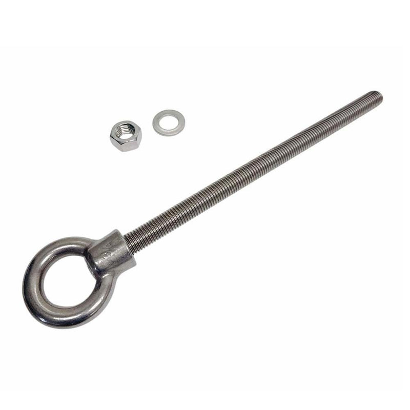 Marine T316 Stainless Steel 3/4" x 12" Shoulder Eye Bolt 4,700 Lbs WLL