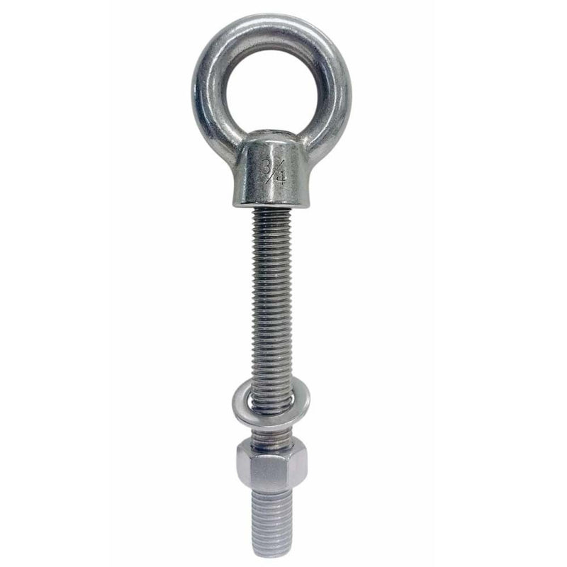 Marine T316 Stainless Steel Fully Threaded Shoulder Eye Bolt