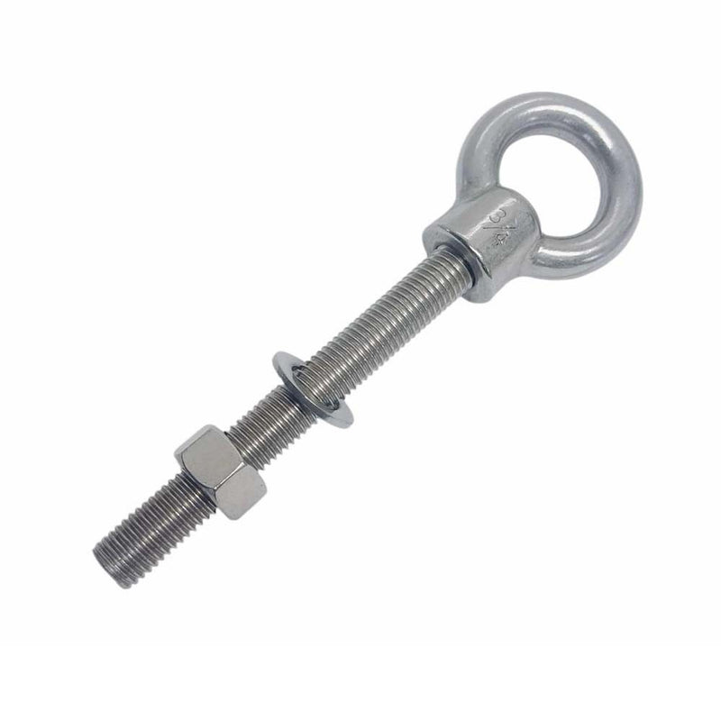 Marine T316 Stainless Steel Fully Threaded Shoulder Eye Bolt