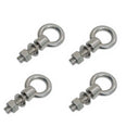 4 Pcs Marine T316 Stainless Steel 5/8" x 1-3/4" Shoulder Eye Bolt 3,200 Lbs WLL