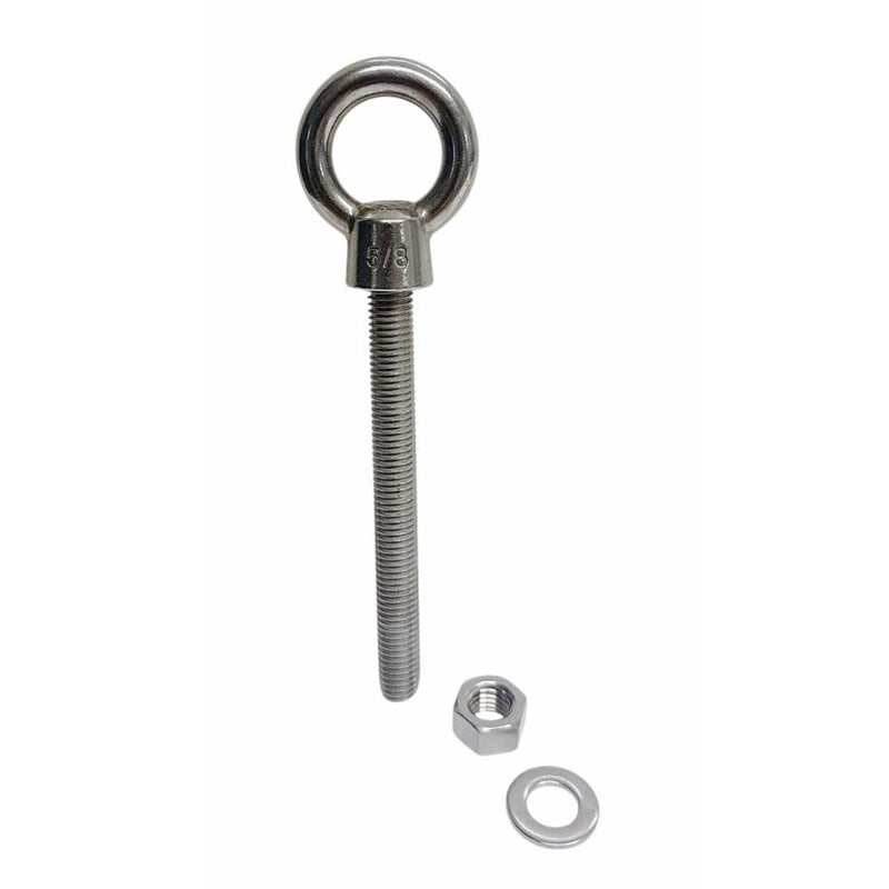 Marine T316 Stainless Steel 5/8" x 6" Shoulder Eye Bolt 3,200 Lbs WLL