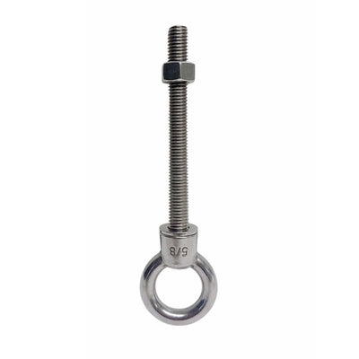Marine T316 Stainless Steel 5/8" x 6" Shoulder Eye Bolt 3,200 Lbs WLL