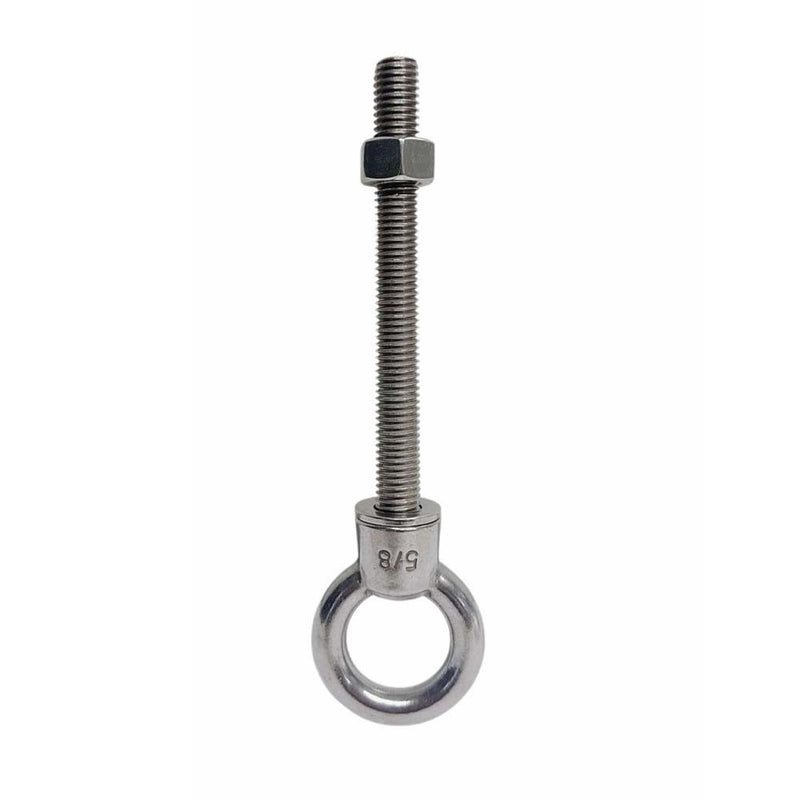 Marine T316 Stainless Steel 5/8" x 6" Shoulder Eye Bolt 3,200 Lbs WLL