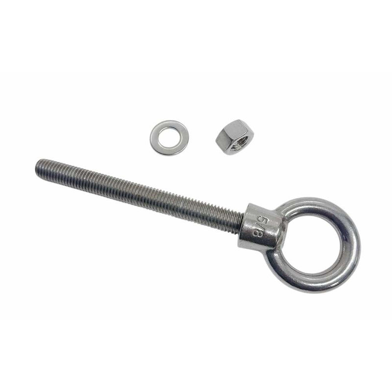 Marine T316 Stainless Steel 5/8" x 6" Shoulder Eye Bolt 3,200 Lbs WLL