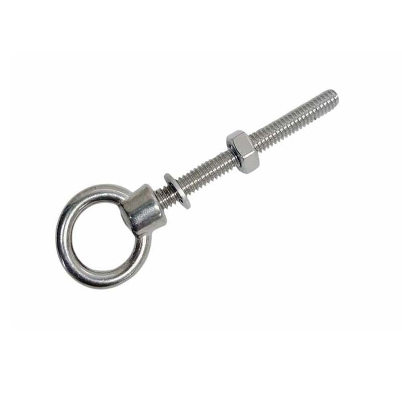 Marine T316 Stainless Steel 1/4" x 2" Shoulder Eye Bolt 400 Lbs WLL