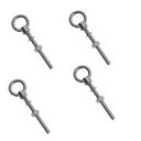 4 Pcs Marine T316 Stainless Steel 1/4" x 1-9/16" Shoulder Eye Bolt 400 Lbs WLL