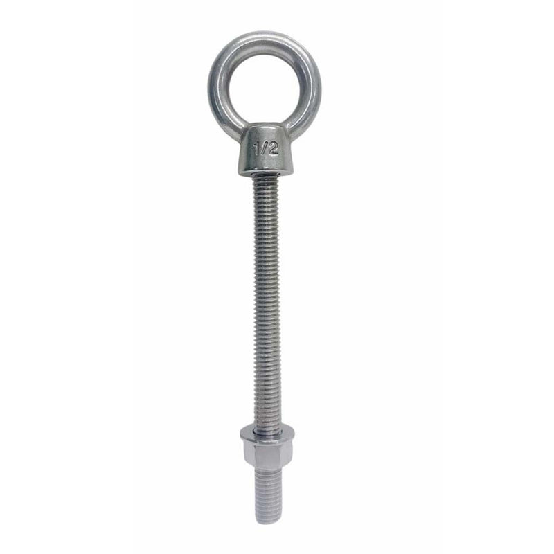 Marine T316 Stainless Steel 1/2" x 6" Shoulder Eye Bolt 2,000 Lbs WLL