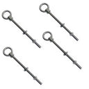 4 Pcs Marine T316 Stainless Steel 3/8" x 6" Shoulder Eye Bolt 1,000 Lbs WLL