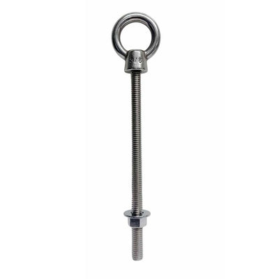 Marine T316 Stainless Steel 3/8" x 6" Shoulder Eye Bolt 1,000 Lbs WLL