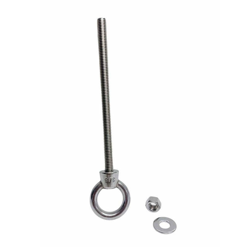 4 Pcs Marine T316 Stainless Steel 3/8" x 5" Shoulder Eye Bolt 1,000 Lbs WLL