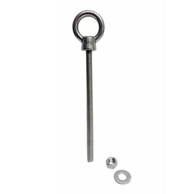 Marine T316 Stainless Steel 3/8" x 5" Shoulder Eye Bolt 1,000 Lbs WLL