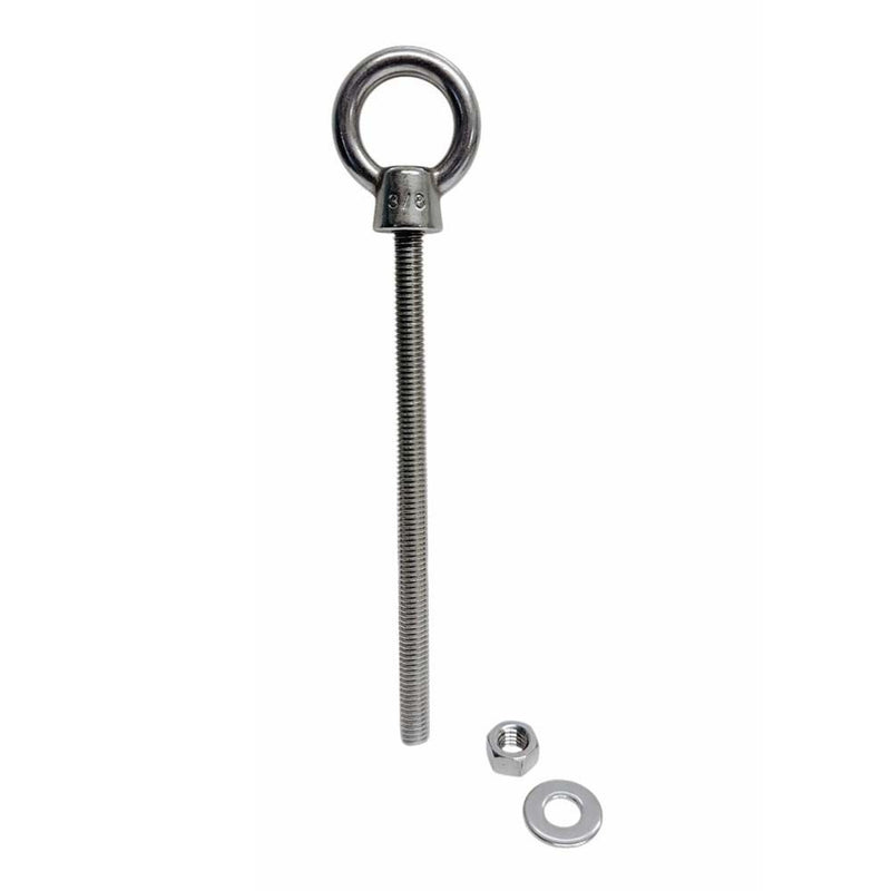 Marine T316 Stainless Steel 3/8" x 5" Shoulder Eye Bolt 1,000 Lbs WLL