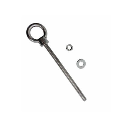Marine T316 Stainless Steel 3/8" x 5" Shoulder Eye Bolt 1,000 Lbs WLL