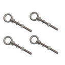 4 Pcs Marine T316 Stainless Steel 1/2" x 4" Shoulder Eye Bolt 2,000 Lbs WLL