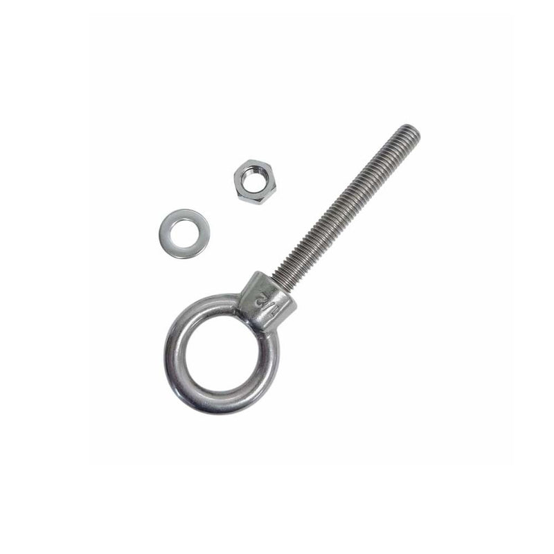 Marine T316 Stainless Steel 1/2" x 4" Shoulder Eye Bolt 2,000 Lbs WLL