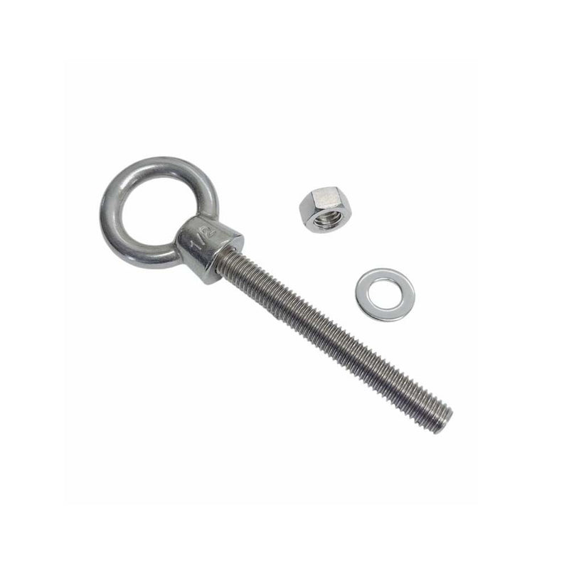 4 Pcs Marine T316 Stainless Steel 1/2" x 3-3/16" Shoulder Eye Bolt 2,200 Lbs WLL