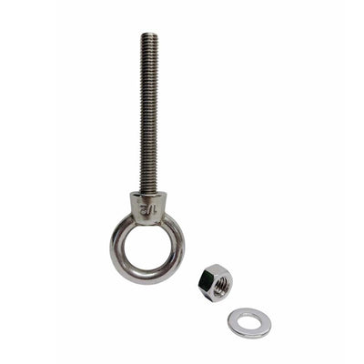 Marine T316 Stainless Steel 1/2" x 3-3/16" Shoulder Eye Bolt 2,200 Lbs WLL