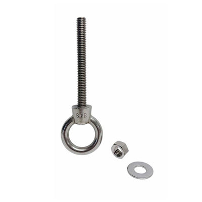 4 Pcs Marine T316 Stainless Steel 3/8" x 3-1/8" Shoulder Eye Bolt 1,000 Lbs WLL