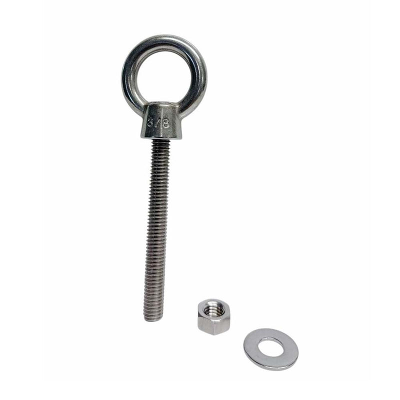 4 Pcs Marine T316 Stainless Steel 3/8" x 3-1/8" Shoulder Eye Bolt 1,000 Lbs WLL