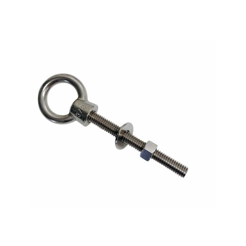 Marine T316 Stainless Steel 3/8" x 3-1/8" Shoulder Eye Bolt 1,000 Lbs WLL