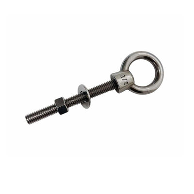 Marine T316 Stainless Steel 3/8" x 3-1/8" Shoulder Eye Bolt 1,000 Lbs WLL