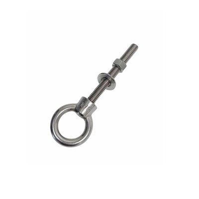 Marine T316 Stainless Steel 3/8" x 3-1/8" Shoulder Eye Bolt 1,000 Lbs WLL