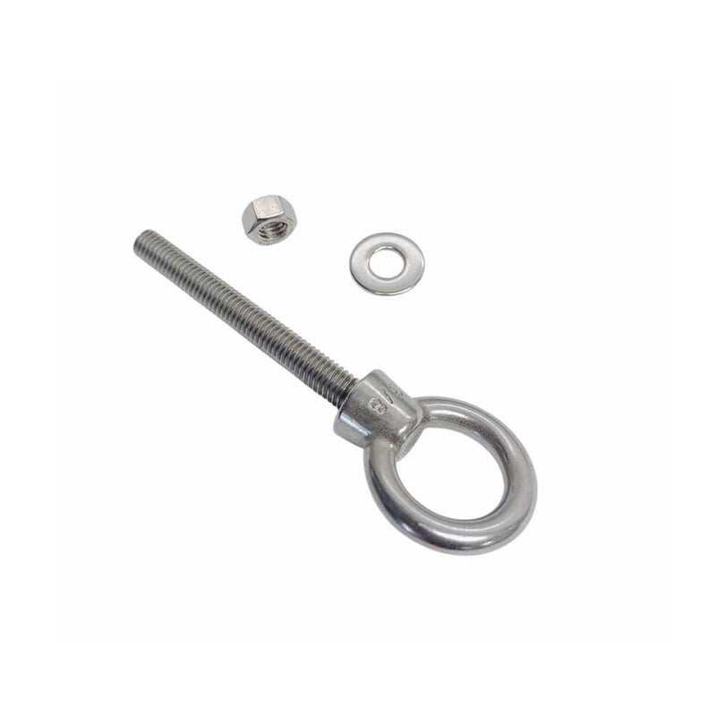 Marine T316 Stainless Steel 3/8" x 3-1/8" Shoulder Eye Bolt 1,000 Lbs WLL
