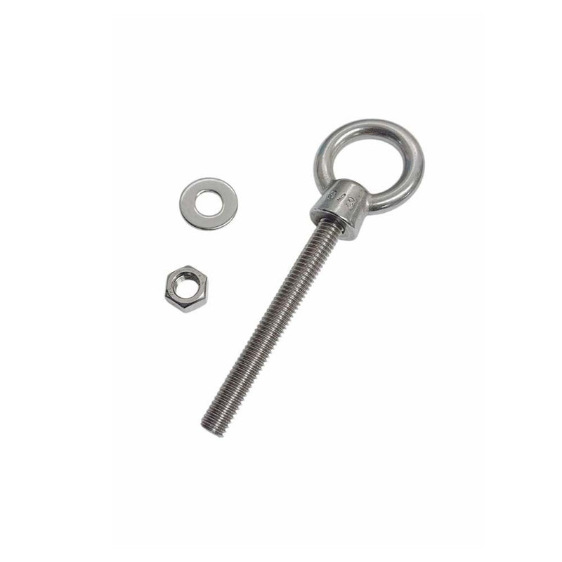 Marine T316 Stainless Steel 3/8" x 3-1/8" Shoulder Eye Bolt 1,000 Lbs WLL