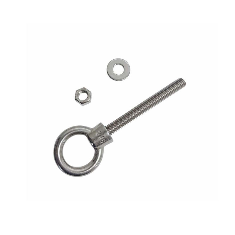 Marine T316 Stainless Steel 3/8" x 3-1/8" Shoulder Eye Bolt 1,000 Lbs WLL