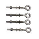 4 Pcs Marine T316 Stainless Steel 1/2" x 5" Welded Plain Eye Bolt 1,800 Lbs WLL