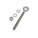 Marine T316 Stainless Steel 1/2" x 5" Welded Plain Eye Bolt 1,800 Lbs WLL
