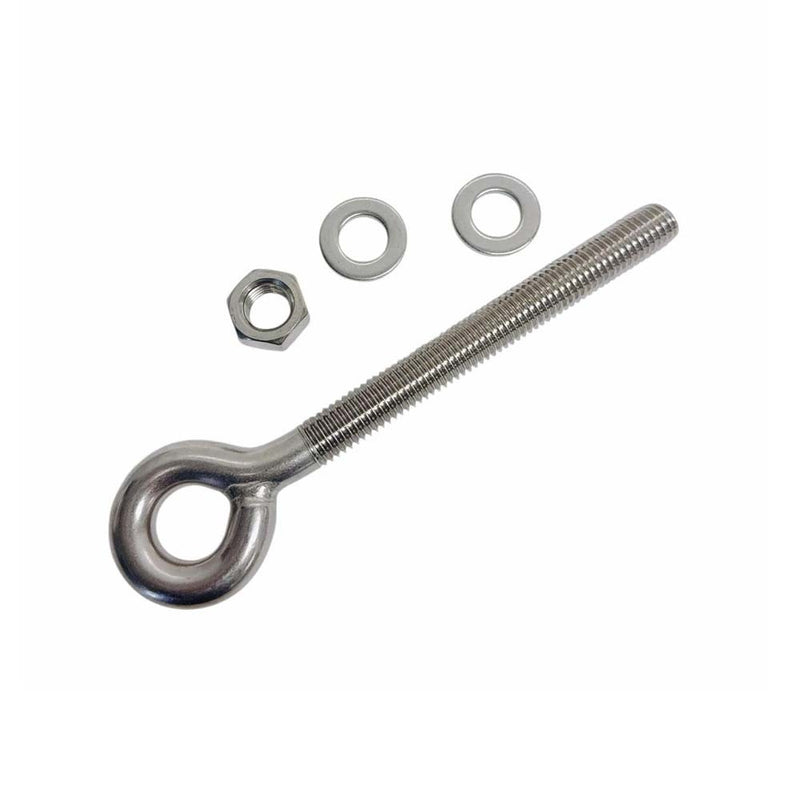 Marine T316 Stainless Steel 1/2" x 6" Shoulder Eye Bolt 1,800 Lbs WLL