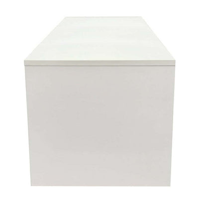 24" White Knockdown Pedestal Base Cube Retail Display Fixture for Retail Stores