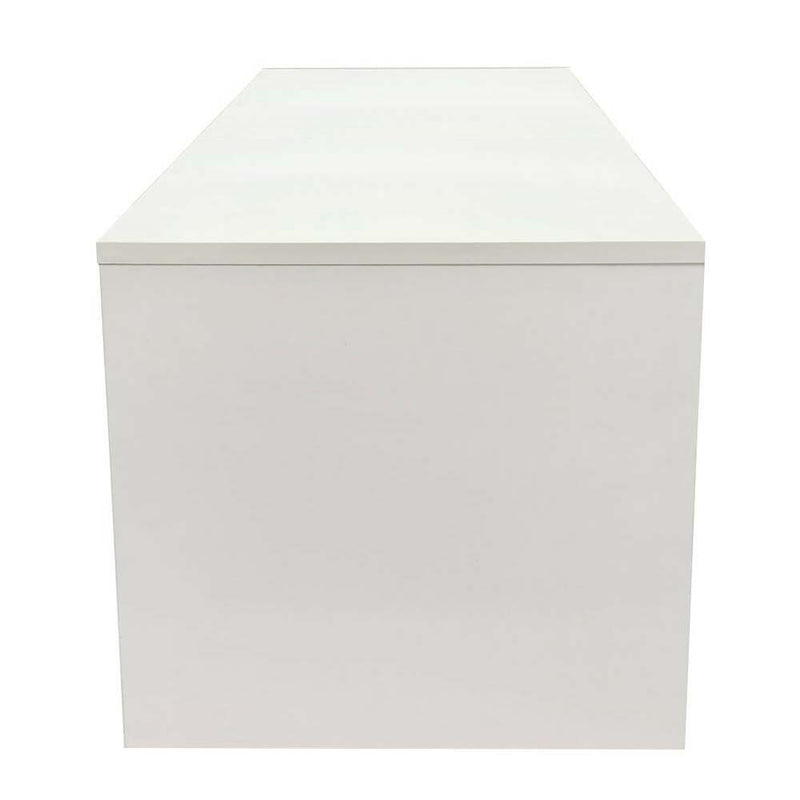 24" White Knockdown Pedestal Base Cube Retail Display Fixture for Retail Stores