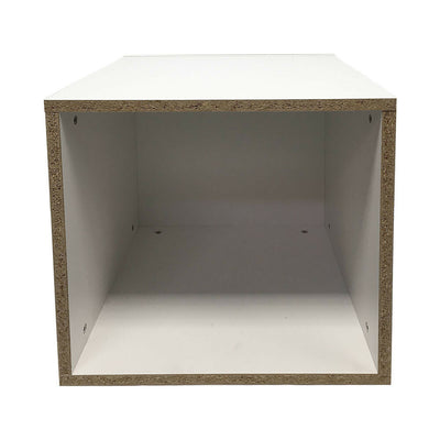 24" White Knockdown Pedestal Base Cube Retail Display Fixture for Retail Stores