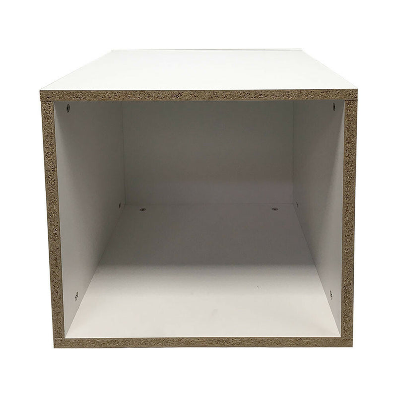 24" White Knockdown Pedestal Base Cube Retail Display Fixture for Retail Stores